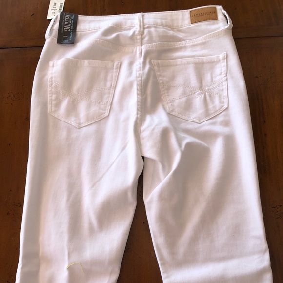 NWT Aeropostale white size2R HWcropped leggings - Picture 5 of 6
